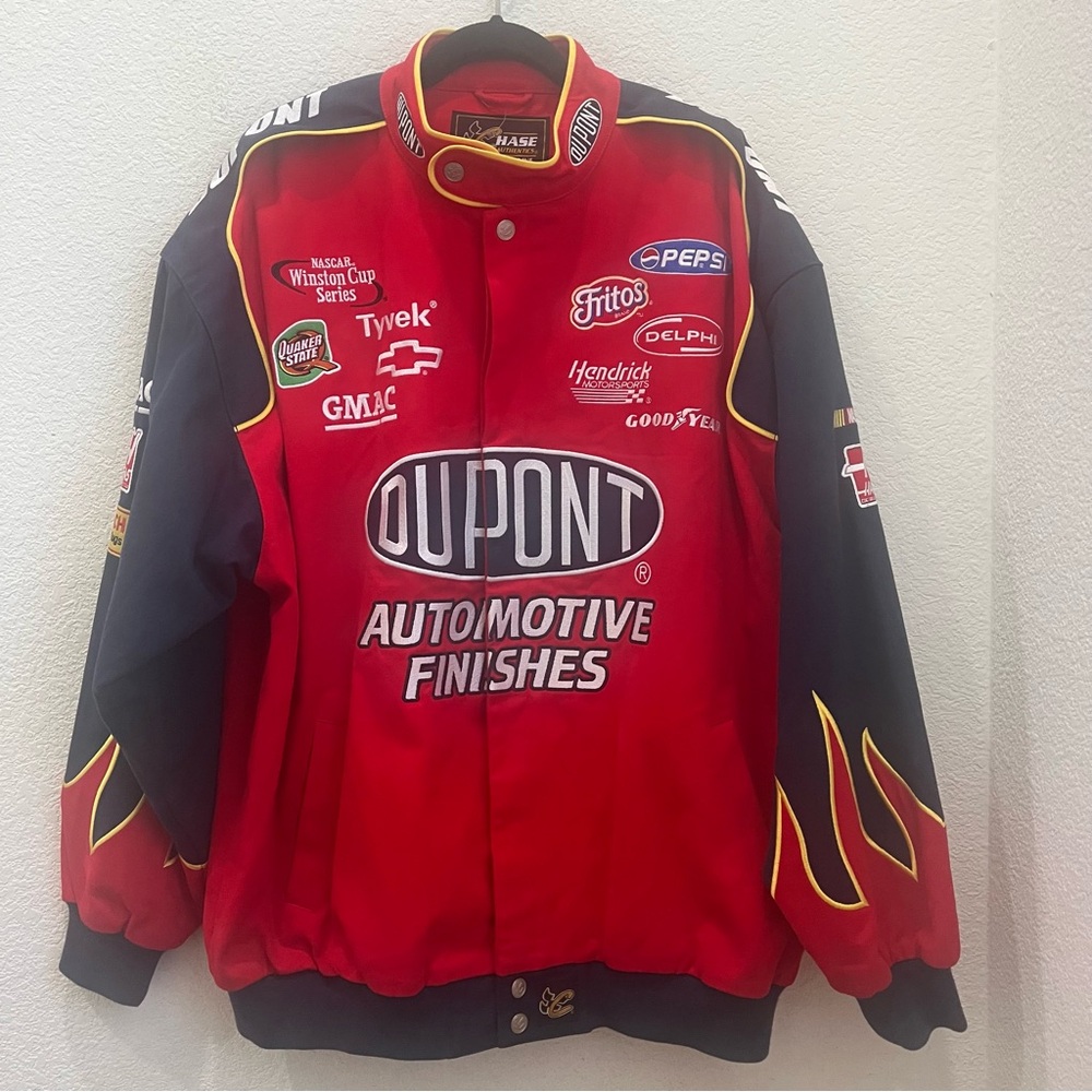NASCAR Chase Authentics Dupont Champion Jeff Gordon Flames Jacket Mens Sz XXL